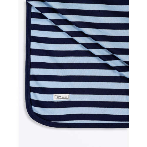 No Greater Love Blue Swaddle Cotton