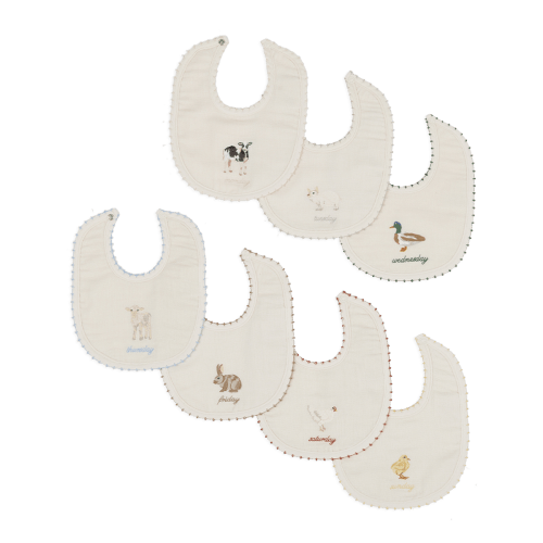 Weekly Set Bibs - 7 days x Blanca Miró · Minicoton