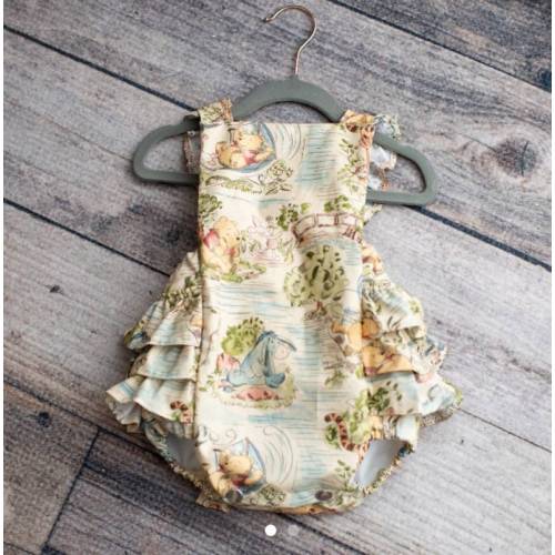 Embroidered Optional Initial Vintage Winnie the Pooh Romper Girl - Etsy