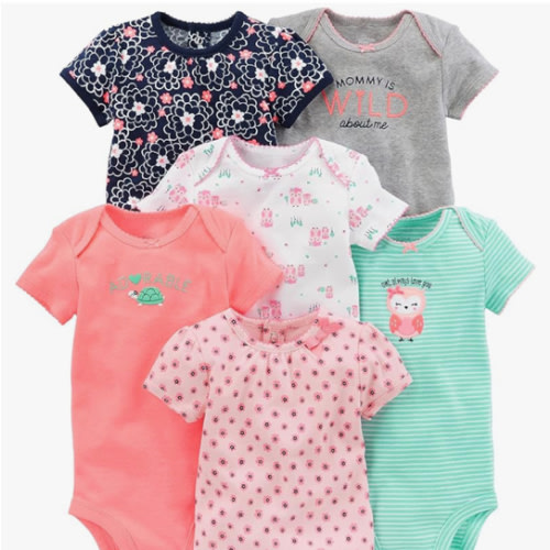 Simple Joys by Carter's Baby-Girls 6-Pack Short-Sleeve Bodysuit