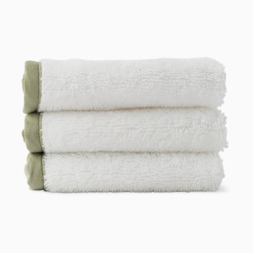 The Organic Washcloth 3-pack - Coconut / Sage