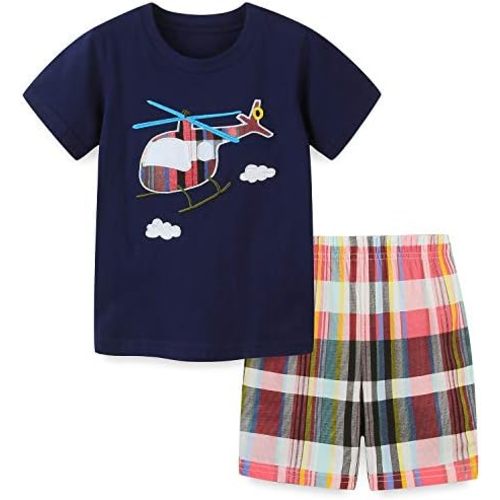 Toddler Boy Cotton Summer Short Sleeve T-Shirt and Short Set