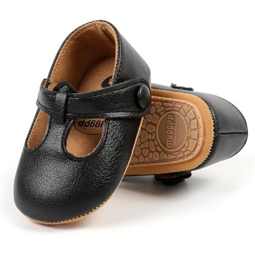 SOFMUO Baby Boys Girls Lace Up Leather Sneakers Soft Rubber Sole Infant Moccasins Newborn Oxford Loafers Anti-Slip Toddler Wedding Uniform Dress Shoes