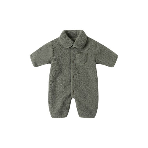 QUINCY MAE- Reversible Fleece Romper, 3-6M