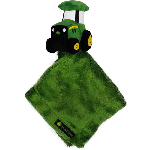 John Deere Baby Cuddle Snuggle Security Blanket Boy Girl Farm Tractor Toy, Green, One Size