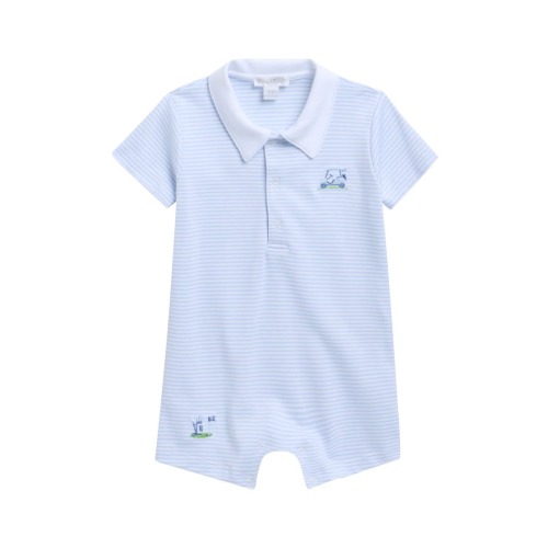 Embroidered Pima Cotton Romper