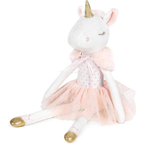 14" Unicorn Stuffed Animal, Soft Cute Plush Ballerina Toy for Girls Age 4-6, Baby Kid Teens, for Birthday Dance Recital Gifts