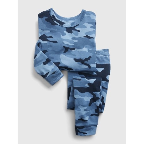 babyGap 100% Organic Cotton Camo PJ Set in blue camo