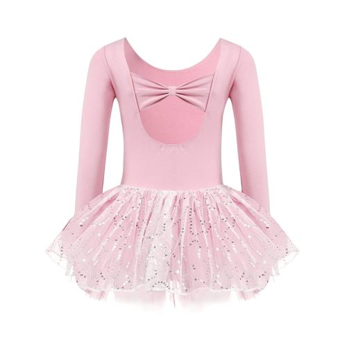 Zaclotre Girls Ballet Long Sleeve Skirted Leotards with Tutus Skirt Dance Dress Ballerina Outfits