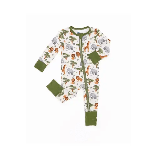 It's a Jungle Out There | Bamboo One Piece Zip Pajama – Milk & Baby