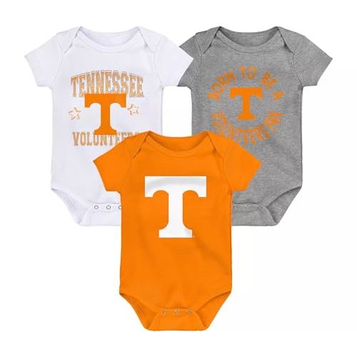 Outerstuff Newborn Infant Tennessee Volunteers 3 Piece Logo Creeper Bodysuit Baby Set