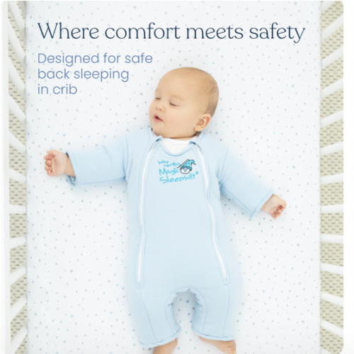 Blue Baby Merlin’s Magic Sleepsuit – 100% Cotton for Better Baby Sleep