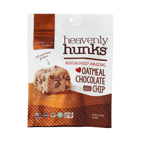 Free Shipping! E & C's Snacks Heavenly Hunks Baked Oatmeal Chocolate Chip Cookies 6 oz 6 Count