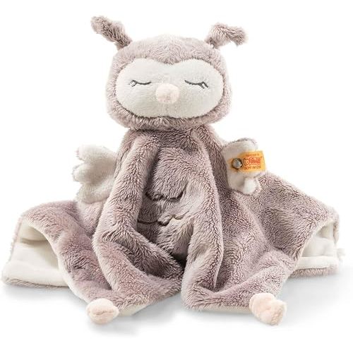 Steiff Handcrafted Since 1880 Premium Plush Classic Lovey Security Blanket - 10" Ollie Owl