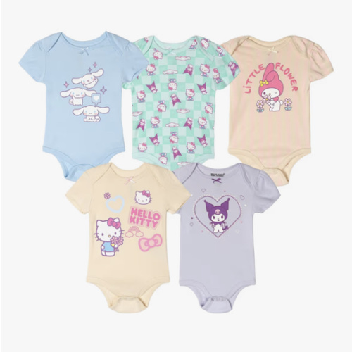 Hello Kitty Baby Girls 5 Pack Bodysuits