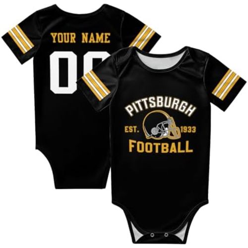 OAOANS Baby Clothes Personalized Newborn Infant Apparel Baby Clothing Custom Name Number Sports 0-24 Months Boy Girl Gifts