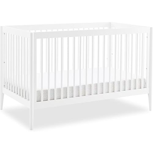 Delta Children Casey 4-in-1 Convertible Crib - Greenguard Gold Certified, Bianca White