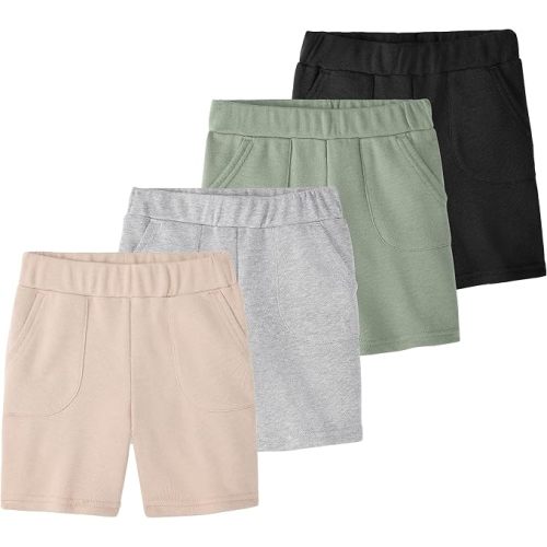 Garanimals Baby & Toddler Boy French Terry Shorts, Size 0-6T, Multi-Pack