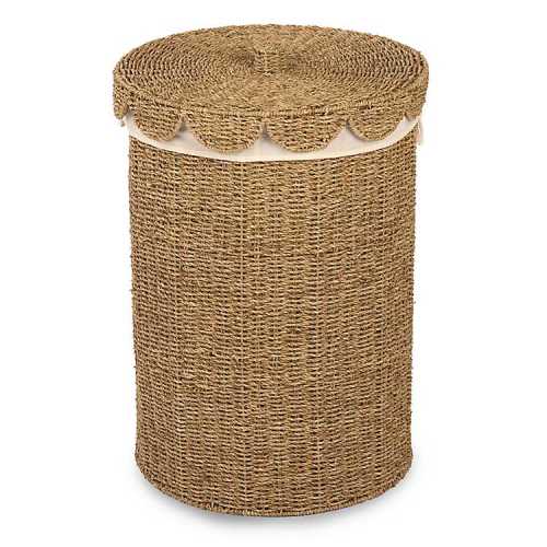 Seagrass Scalloped Top Laundry Hamper | Kirklands Home