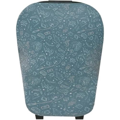 Copper Pearl Multi-Use Cover: Car Seat Covers, Nursing Cover, and Stroller Cover for Sun - Stretchy Fabric, All-Season Use, Stylish Designs, Easy Access for Moms - Hogwarts™