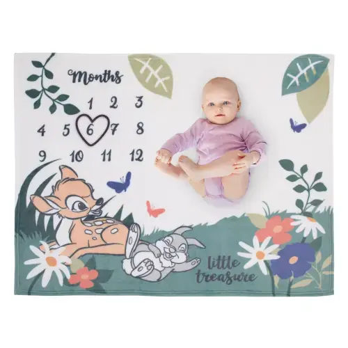 Disney Bambi White and Green Little Treasure Super Soft Photo Op Miles – NoJo Baby