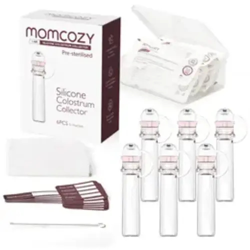 Momcozy Colostrum Collector Reusable Breast Milk Collector with Storage Case and Cotton Wipe, Portable Colostrum Container BPA Free, Multi-Use Collector 5ml - TikTok Shop