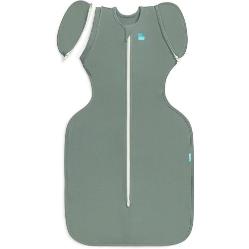 Love to Dream Swaddle Up Transition Swaddle, Patented Zip-Off Wings, Gently Help Baby Transition from Being Swaddled to Arms Free When Showing Signs of Rolling, 1.0 TOG, 13-19 lbs, Deep Olive