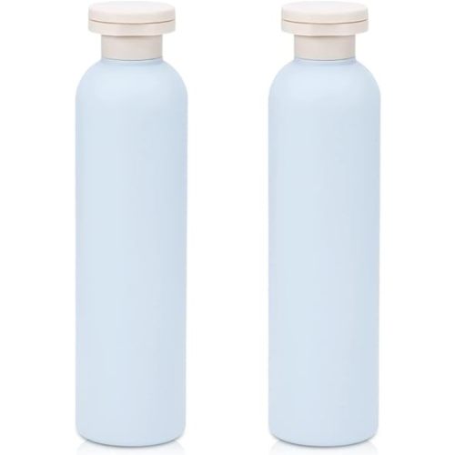8.8 oz Travel Shampoo Bottles, Refillable Flip Cap Squeeze Bottles for Toiletries, Large Leakage-proof Travel Shampoo and Conditioner Bottles (Blue)