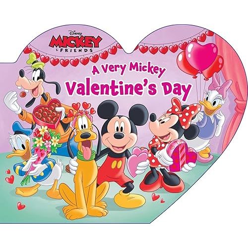 Disney Mickey & Friends: A Very Mickey Valentine's Day (Shaped Board Books) Board book – December 2, 2025