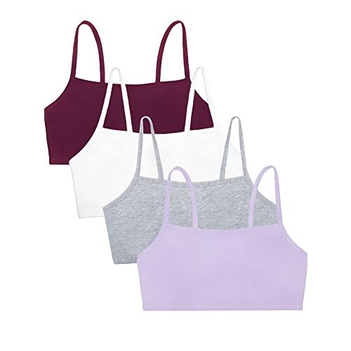 Fruit of The Loom Womens Spaghetti Strap Cotton Pullover Sports Bra Value Pack