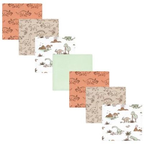 Hudson Baby Infant Cotton Poly Flannel Receiving Blankets Bundle, Dinosaur Adventures, One Size