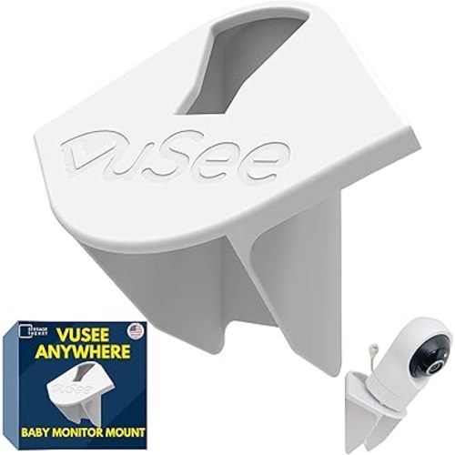 Anywhere Baby Monitor Wall Mount – No-Drill Adhesive Shelf for Cameras – Compatible with Most Baby Monitor Brands – White, 1 Pack