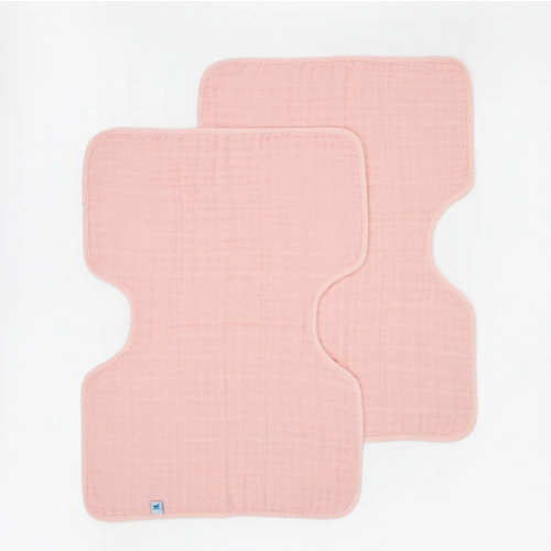Little Unicorn Cotton Muslin Burp Cloth 2 Pack | Rose Petal