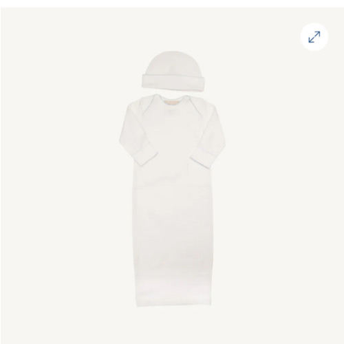 Darling Debut Set (with snaps) - Worth Avenue White with Palm Beach Pi