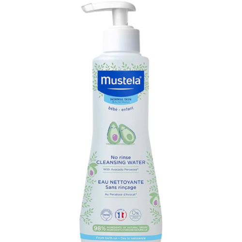Mustela Baby Cleansing Water - No-Rinse Micellar Water - with Natural Avocado & Aloe Vera - for Baby's Face, Body & Diaper - 1 or 2-Pack - Various Sizes