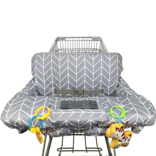 Shopping Cart Cover for Baby ICOPUCA Cotton High Chair Cover, Reversible, Machine Washable for Infant, Toddler, Boy or Girl (Grey Arrow Print)