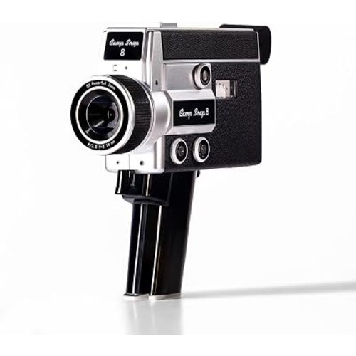 Camp Snap CS-8 digital camera - 2.7K video recorder for Youtube, screenless camera, 8x digital zoom, with 5 customizable movie filters, included SD card and USB-C battery
