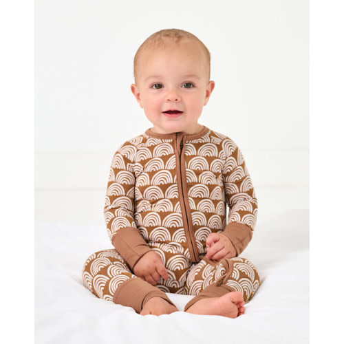 Little Sleepies Rust Rainbows Zippy