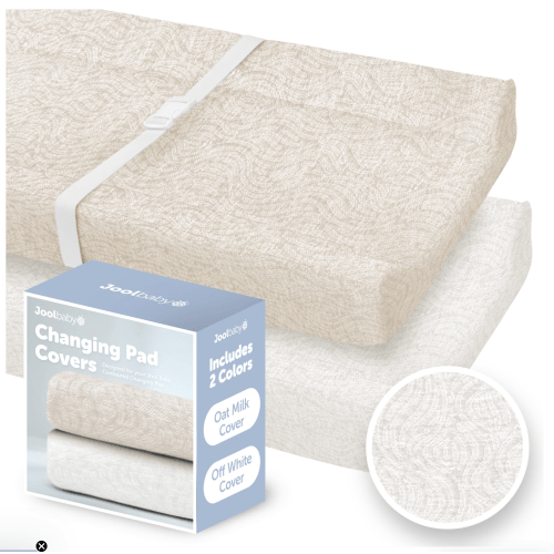 Changing Pad Covers - Pack of 2 in Off-White & Oatmilk