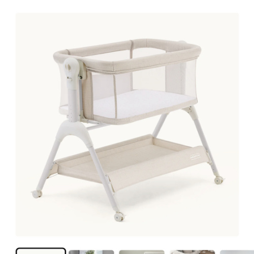 HARPPA Cuddly Sway | 3-in-1 Rocking Baby Bassinet & Bedside Sleeper with Anti-Reflux Mattress for Newborns | Attaches to Bed, Adjustable Height, Tool-Free Setup, Portable Wheels, CPSC Certified, Gentle Rocking Motion | Ideal for Infants, Safe Co-Sleeping
