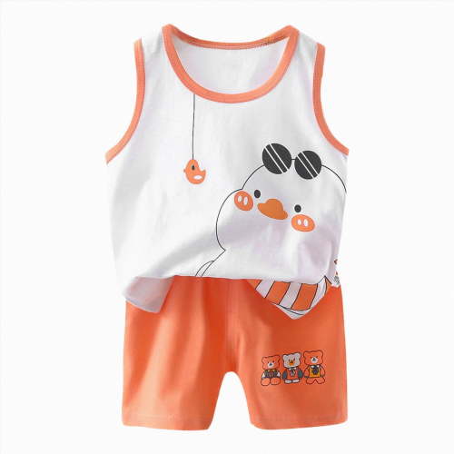 HCNTES Toddler Boy Clothes Little Baby Boys Outfits 2PCS Summer Short Sleeve With Pants Clothing Set(2-3 Years,a67-White)
