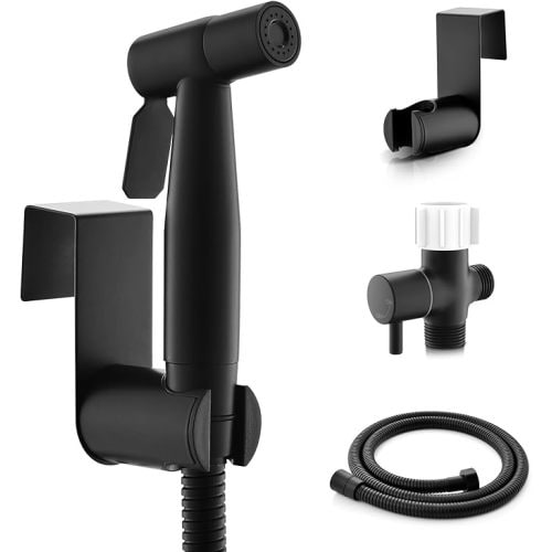 LUFEIDRA Handheld Bidet Sprayer for Toilet-Adjustable Water Pressure Jet Spray with Bidet Hose for Feminine Wash, New Premium Stainless Steel Muslim Shower Toilet Bidet Cloth Diaper Sprayer Set
