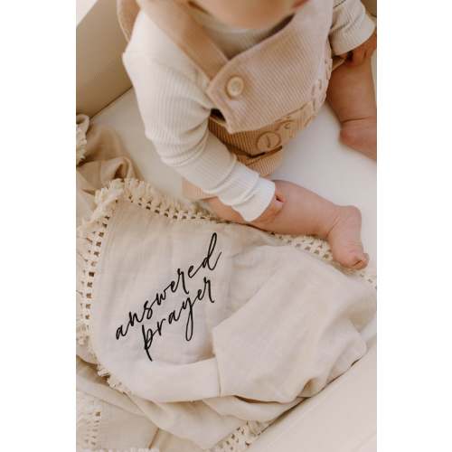 Answered Prayer Tassel Swaddle Blanket – OUR HOUSE ABOVE
