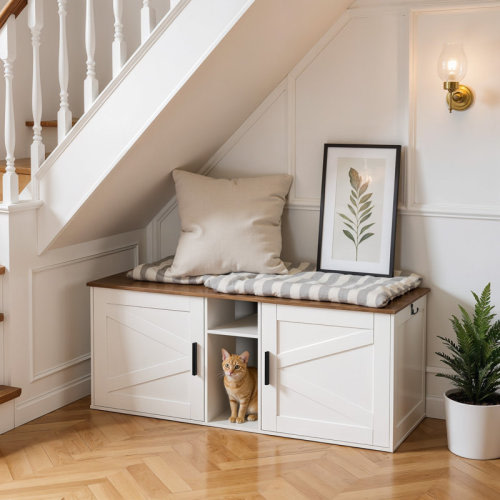 Litter Box Enclosure For 2 Cats | Wayfair