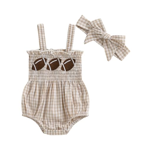 Kuriozud Valentines Day Outfit Baby Girl Bubble Romper Spaghetti Strap Onesie My First/1st Valentines Day Clothes Clothing