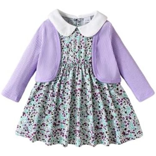 Mioglrie Toddler Baby Girl Dress Fall Winter Outfits Coat Baby Girls Dresses 6 9 12 18 24 Months 2t 3t Girl Clothes