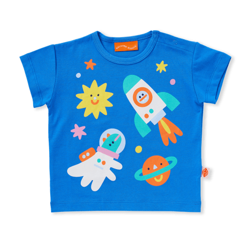 Cotton T Shirt / Dinos In Space Blue – Halcyon Nights