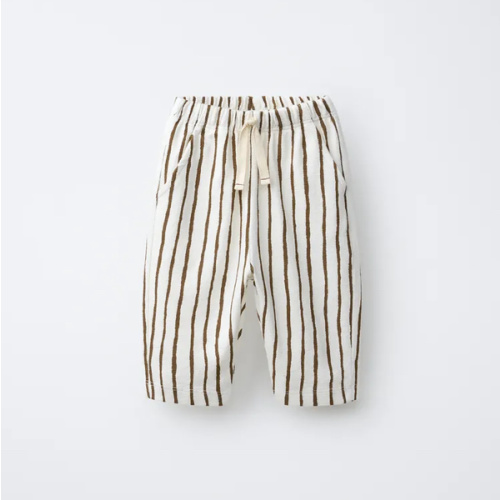 STRIPED BAGGY PANTS - Light ecru | ZARA United States