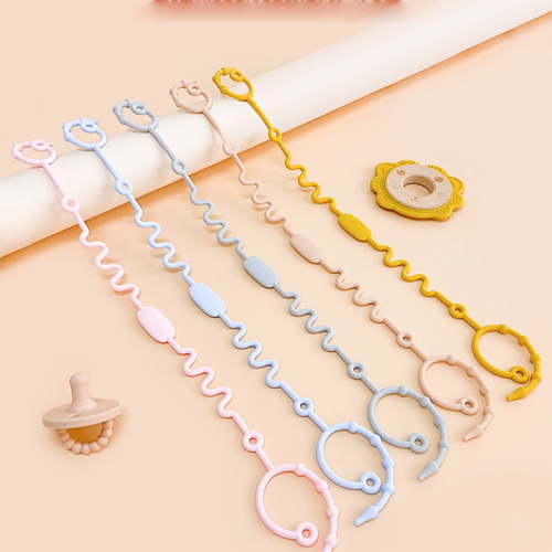 New Baby Silicone Drop Chain Food Grade Children's Pacifier Drop Chain Toy Strap Strap Strap Strap Silicone Pacifier Chain