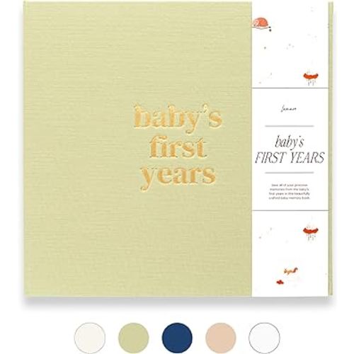 Lamare Baby First Year Book – Baby Memory Book for Girls & Boys - Baby Milestone Book from Pregnancy to Childhood – Cute Baby Book Keepsake Gift